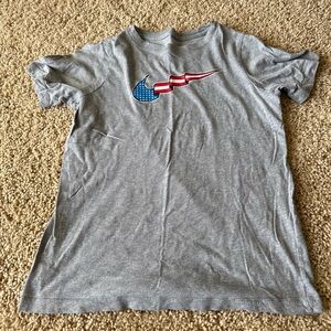 Gray Kids' T-Shirt with Flag Logo